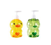 Cartoon Kids Soap Dispenser, 2 Pack 250ml Refillable Pump Bottle Dispenser, Washing up Liquid Dispenser, Reusable Bottle for Bathroom, Kitchen(Random Style?