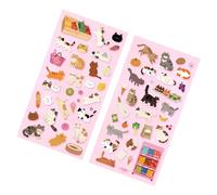 Cartoon Kitten Animal Sticker Scrapbooking Decorative for Journal Notebook Phone Cover Laptop Guitar Decoration Animal