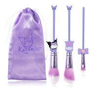 Cartoon Kitten Cat Makeup Brushes - 5pcs Cute Animal Designed Soft Pink Makeup Brushes Set, Professional Cosmetic Tool Kit Pink Drawstring Bag Included for Girls and Women (NEW G)