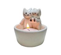 Cartoon Kitten Couple Candle Kitten Warming Its Paws Cute Scented Candle Warming Scented Light Cute Paw