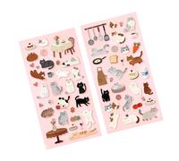 Cartoon Kitten Sticker Animal Decorative for Scrapbooking Journal Album Phone Case and Gift Wrapping Decoration Cartoon Kitten