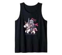 Cartoon Knight Costume for Kingdom and Unicorn Lovers Tank Top