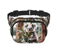 Cartoon koala Printed multifunctional waist bag, unisex trendy messenger bag, travel sports storage bag