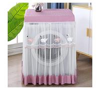 Cartoon Lace Washer Dryer Covers Washing Machine Dust Cover Dustproof Cloth Protector Cover for Front-Loading Machine Fridge Swan Purple