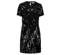 Cartoon Ladies Black Sequin Dress Short Sleeve 44