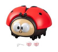 Cartoon Ladybug Blowing Ball Toy,Hanging Ladybird Toy,Electronic Animal Sensory Playset,Interactive Floating Ladybird with Moving Wings, Birthday,Sensory Toys for Boys Girls Present (red)