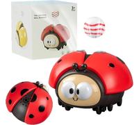 Cartoon Ladybug Blowing Ball Toys, Interactive Cartoon Ladybugs Blowing Ball Toy, Cute Electronic Animal Sensory Playset, With Movable Wings For Kids, With 2 Balls, USB Rechargeable