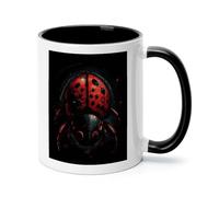 Cartoon Ladybug Ceramic Coffee Mug with Handle 11 Ounces, Porcelain Mug Coffee Cup Tea Mug Water Cup Ideal for Coffee,Tea,Latte,Cappuccino,Microwave & Dishwasher Safe Unique Gift Cup
