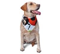 Cartoon Ladybug Flower Dog Bandana Pet Scarf Accessories for Small Medium Dogs Cats Photo Prop, Triangle Pet Bandanas Adjustable Puppy Bib Washable Dog Kerchief Puppy Neckerchief