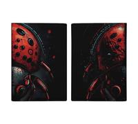 Cartoon Ladybug Passport Holder Cover PU Leather Waterproof Passport Case Travel Wallet with Credit Card Slots for Women Men, style, 20.3x13.8cm