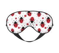Cartoon Ladybug Print Sleep Mask with Adjustable Strap, Comfortable Eye Cover for Travel, Yoga, Napping, Sleeping & Relaxation