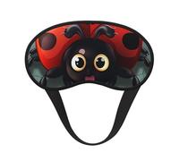 Cartoon Ladybug Sleep Mask for Side Sleeper, Blackout Eye Mask for Women Men, Zero Pressure Sleeping Masks Soft Breathable Eye Cover Comfortable Blindfold Eyeshade for Night Sleep