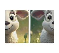 Cartoon Lamb Passport Holder Cover PU Leather Waterproof Passport Case Travel Wallet with Credit Card Slots for Women Men, style, 20.3x13.8cm