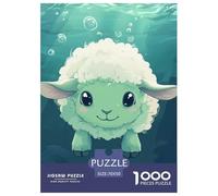 Cartoon Lamb Puzzles 1000 Pieces Age 14+ for Adults Animal Whimsical Challenge Colourful Creativity & Gift Giving 70x50cm/1000pcs