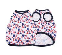Cartoon Large Dog Vest Summer Spring Anti Shedding Clothes for Golden Retriever Border Collie Big Dog Pet Apparel (Blue,S)
