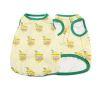 Cartoon Large Dog Vest Summer Spring Anti Shedding Clothes for Golden Retriever Border Collie Big Dog Pet Apparel (Yellow,S)