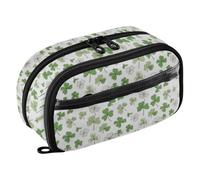 Cartoon Leaf Green Pen Case, Sturdy Double Zipper, Big-Capacity