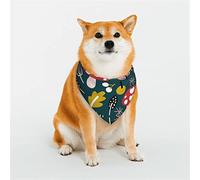 Cartoon Leaf Mushroom Red Dog Bandanas,Triangle Reversible Pet Scarf for Boy and Girl,Bandana for Small Medium Large and Extra Large Dogs Small
