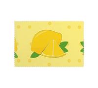 Cartoon Lemon 6-Piece Insulated placemat Set Printed placemats Suitable for Kitchens Dining Rooms Parties 12x18in