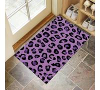 Cartoon Leopard Print Doormat - Inside And Outside Welcome Mat, Purple Indoor Front Doormat With Non-Slip Backing, Heavy Duty Entrance Mat, 60 X 90 Cm Modern Simplicity
