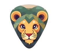 Cartoon lion Guitar picks 12 pieces, ABS material, smooth edges, comfortable feel, 3 optional thicknesses