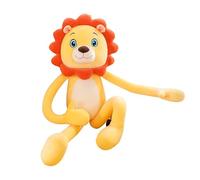 Cartoon Lion Plush Toy Doll - 80cm Soft Stuffed Animal with Long Arms and Legs, Hugging Body Pillow Plush Doll for Girls, Cute Bedtime Plush Toy for Cuddling and Decoration