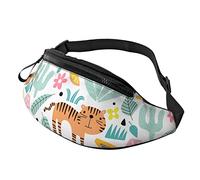 Cartoon Lion Tiger Crossbody Bag Runner Small Hip Pouch Bum Bag Running Waistpack Bumbag Beltbag Sport Slim Fashionable for Jogging Hiking Woman