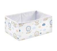Cartoon Lions Cube Storage Boxes 40x27x17 cm Square Bins Collapsible Cube Box Organiser for Organising Clothes