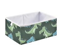 Cartoon Little Crocodile Cube Storage Boxes 40x27x17 cm Square Bins Collapsible Cube Box Organiser for Organising Clothes