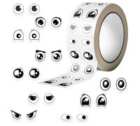 Cartoon Little Eyes Stickers, 6x3cm, Expression Sticker Roll, Cute Eye Decals, Easy Peel, for Kids, Girls, Women, Classroom, Stationery