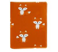 Cartoon Little Fox Replaceable Book Cover, Reusable PU Leather Book Protector, Suitable for 148x210 mm Notebooks