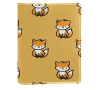 Cartoon Little Fox Replaceable Book Cover, Reusable PU Leather Book Protector, Suitable for 148x210 mm Notebooks