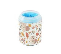 Cartoon Little Squirrel Cute Light Color Portable Dog Cleaner Washer and Massager with Silicone Brush Soft Essential For All Pets Owners Gently Cleans Paws After Walks limpiador de patas para perro