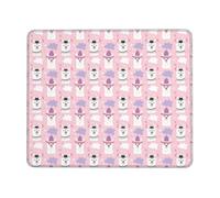 Cartoon Llama Alpaca Enhanced Control Mouse Pad with Lock Stitch Edge Large Thick Non-Slip Desk Mat for Office Task