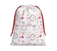 Cartoon Llama Alpaca Print Comfort Drawstring Gift Convenient Bags Reusable Holiday Party Daily Organization