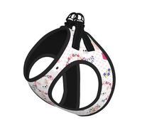 Cartoon Llama Alpaca Print Dog Harness Reflective Pet Vest Harness Puppy Harnesses Leash Set,For Walking Training