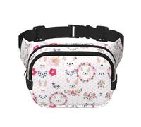 Cartoon Llama Alpaca Print Fanny Pack for Women Men Waist Bag with Adjustable Strap for Travel Hiking Cycling