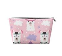 Cartoon Llama Alpaca Vagilo Leather Toiletry Bag - Stylish & Durable Toiletry Kit for Travelers, Cosmetic Organizer, Makeup Bag, Carry-On, Portable Organizer, Zippered Pouch