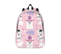 Cartoon Llama Alpaca Vintage Outdoor Rucksack Travel Day Pack Canvas Backpack Womens Travel Mens Casual Daypack