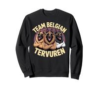 Cartoon Long Haired Shepherd Dog Breed Team Belgian Tervuren Sweatshirt