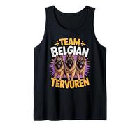Cartoon Long Haired Shepherd Dog Breed Team Belgian Tervuren Tank Top