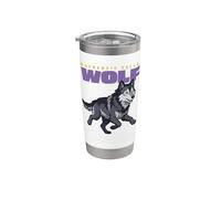 Cartoon Mackenzie Valley Wolf Breed Animal Lover Cute Wolves Stainless Steel Insulated Tumbler