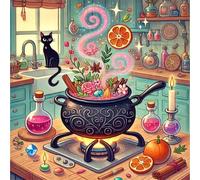 Cartoon Magic Soup 120 Piece Jigsaw Puzzles for Adults and Kids, Impossible Puzzle, Jigsaws 120 pieces for adults Gifts, Difficult jigsaw puzzles for The Whole Family