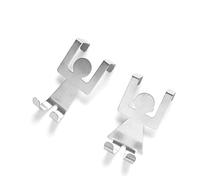 Cartoon Man Shaped Over Door Hook, Adorable Metal Towel Hanger for Kitchen Cabinet, 2pcs Stainless Steel, Space-Saving Design