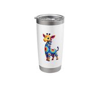 Cartoon Mandelbrot Giraffe Stainless Steel Insulated Tumbler