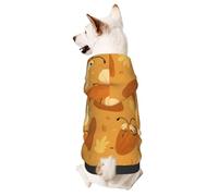 Cartoon Maple Seed Printed Small Pet Hoodie, Breathable And Soft, Suitable For Indoor And Outdoor Use