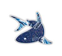 Cartoon Marine Animal Enameled Pins Glittering Dolphin Mantas Ray Sharked Brooch Alloy Lapel Jewelry Gift Accessories Cartoon Whale Brooch Alloy