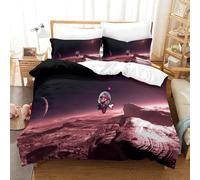 Cartoon Mario 3D Print Bedding Set Alien Landforms with Hidden Zipper And Pillow Casesfor Kid Teens Boys And Girls King(220x240cm)