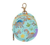 Cartoon Mechanical Dinosaur Blue Infants Baby Pacifier Case Portable Key Chain Wallet, Baby Items Storage Container