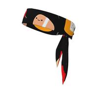 Cartoon Medicine Pattern Print Sports Head Tie Adjustable Headband For Men And Women, Sweatband For Running, Tennis, Workout, Karate, Ninja, Basketball, And Athletic